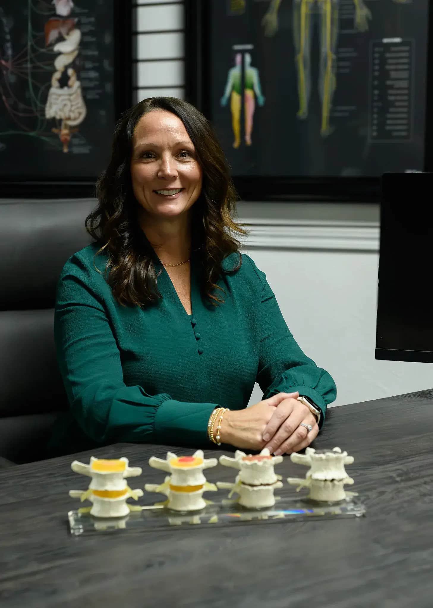 Dr. Krysten Duren providing Shockwave Therapy at Cartersville Chiropractic Spine & Injury office located at 479 East Main Street, Cartersville, GA 30121